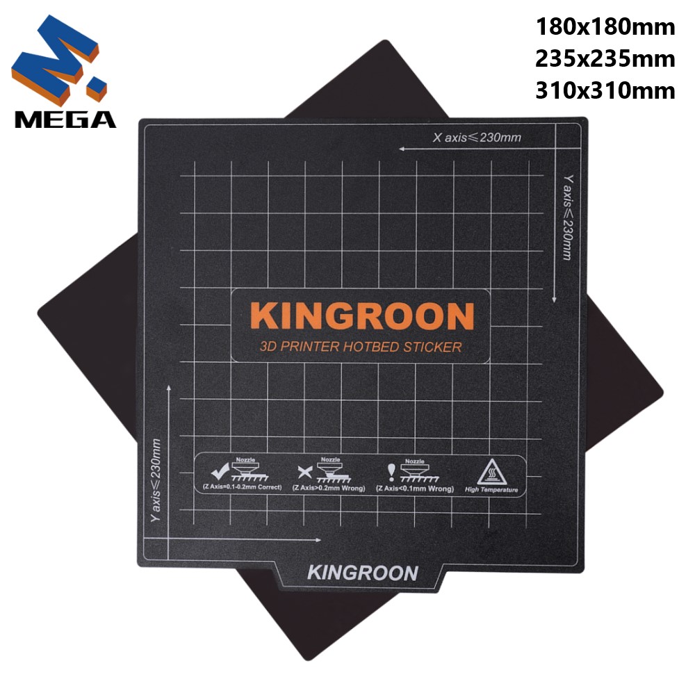 Creality Printer K1 - KINGROON مرنة المغناطيسي Heatbed 180x180/235x235 مللي