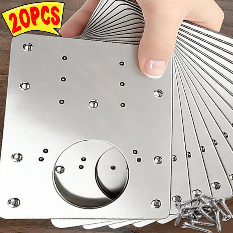 Furniture Hardware Fixing Screws - طقم لوحة إصلاح مفصلات الخزائن المربعة،