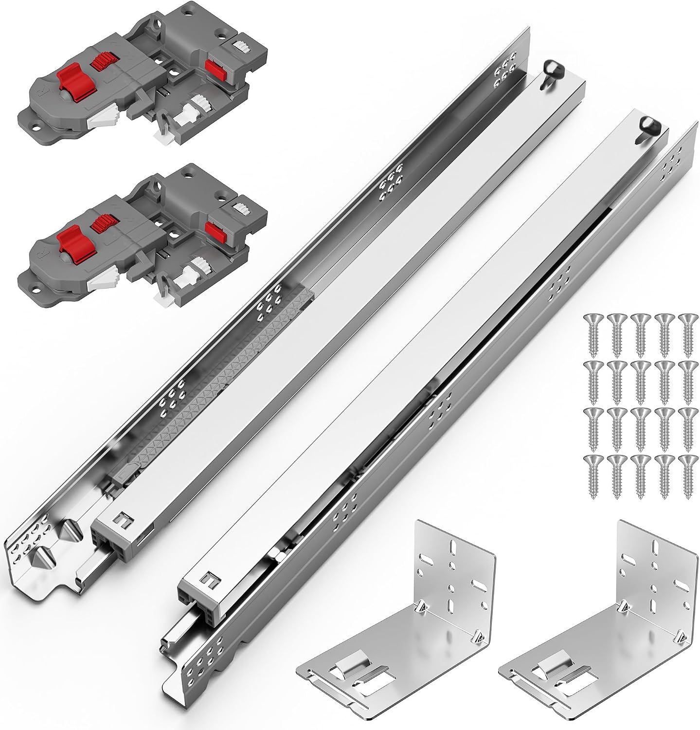 Drawer Slide Pair - منزلقات أدراج مخفية بطول 21 بوصة