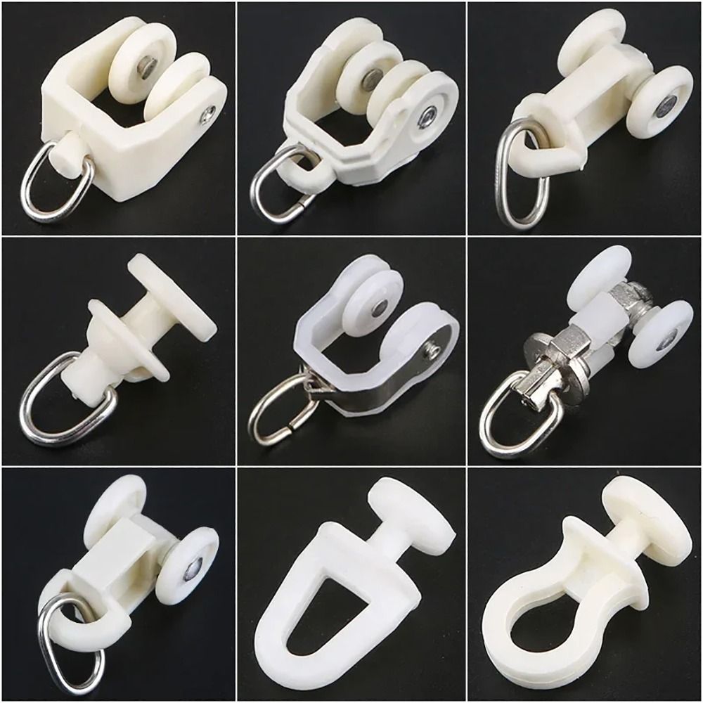 Furniture Hook Hardware - 10 قطع من بكرات الستائر المستقيمة