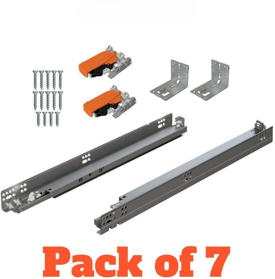 Drawer Slide Pair - طقم منزلقات أدراج مخفية بتركيب سفلي،