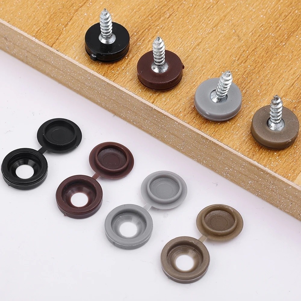 Furniture Hardware Fixing Screws - 100 قطعة من أغطية البراغي الواقية