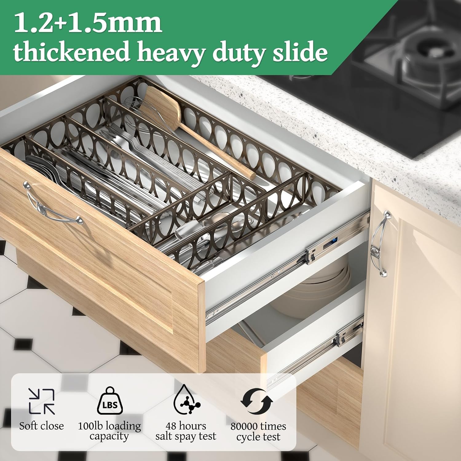 منزلقات أدراج بكرات كروية 14 ب - مراجعة Drawer Slide Pair وسعره