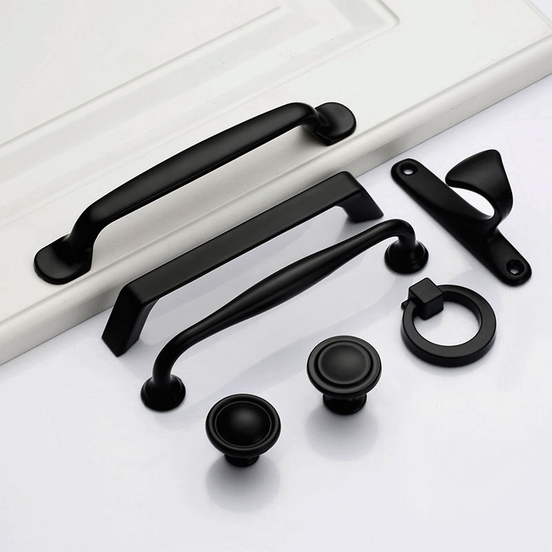 مقابض سوداء لمقابض خزائن الأثا - مراجعة Furniture Hardware Nut وسعره