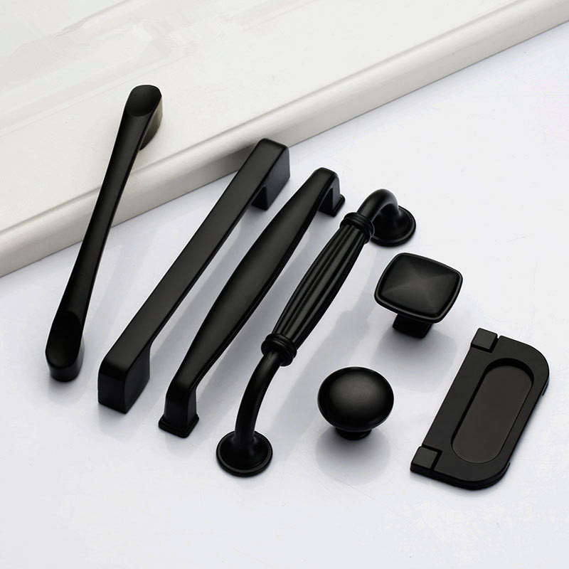 مقابض سوداء لمقابض خزائن الأثا - مراجعة Furniture Hardware Nut وسعره