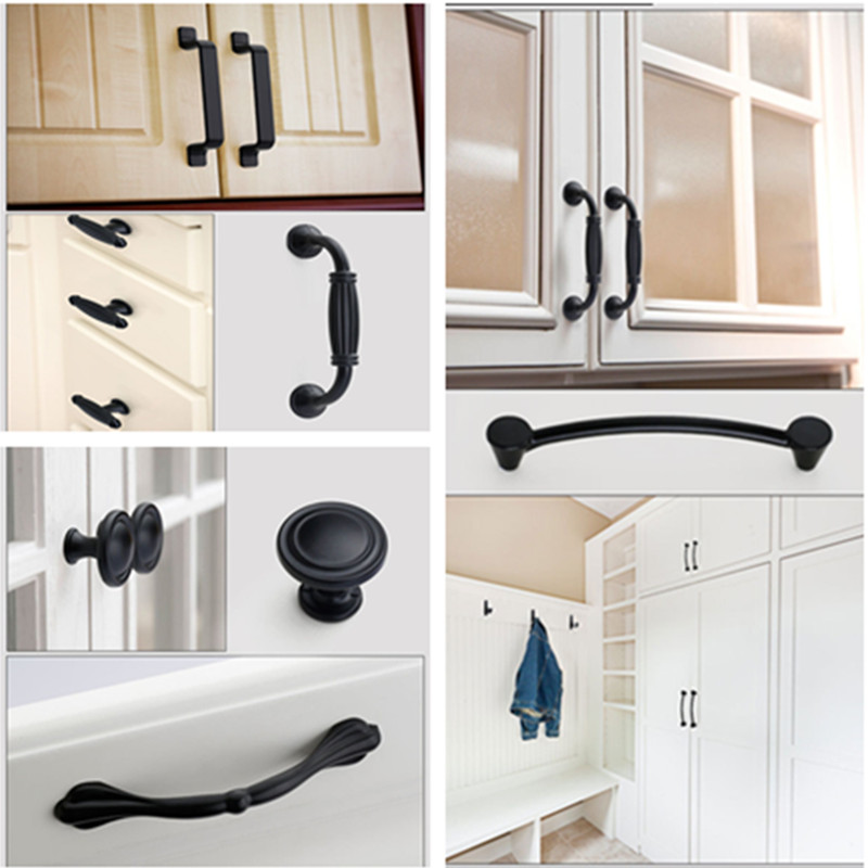 مقابض سوداء لمقابض خزائن الأثا - مراجعة Furniture Hardware Nut وسعره