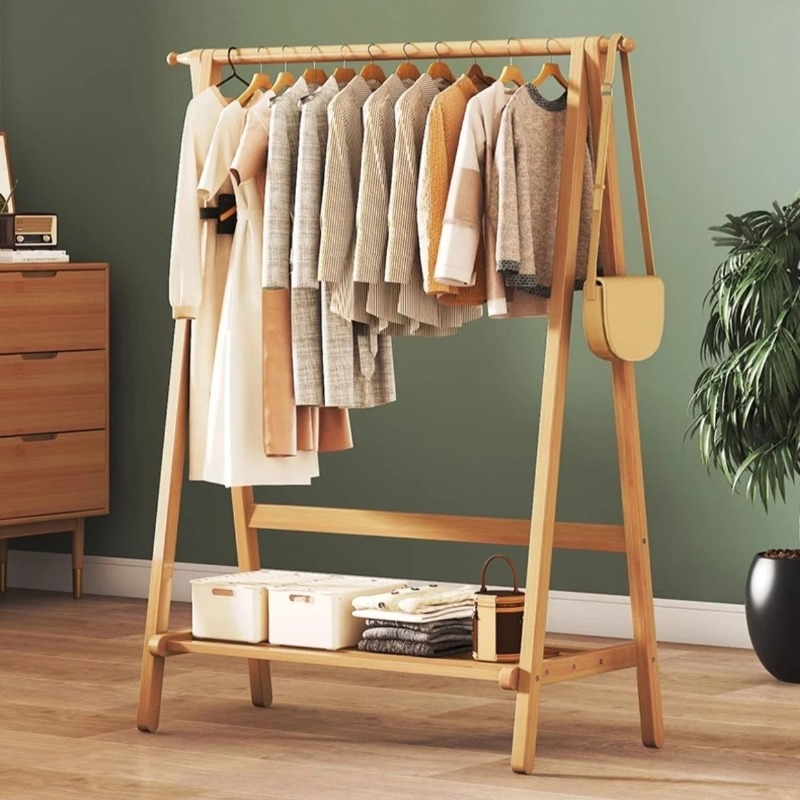 حامل ملابس بسيط من الخيزران ذو - مراجعة Furniture Hook Hardware وسعره