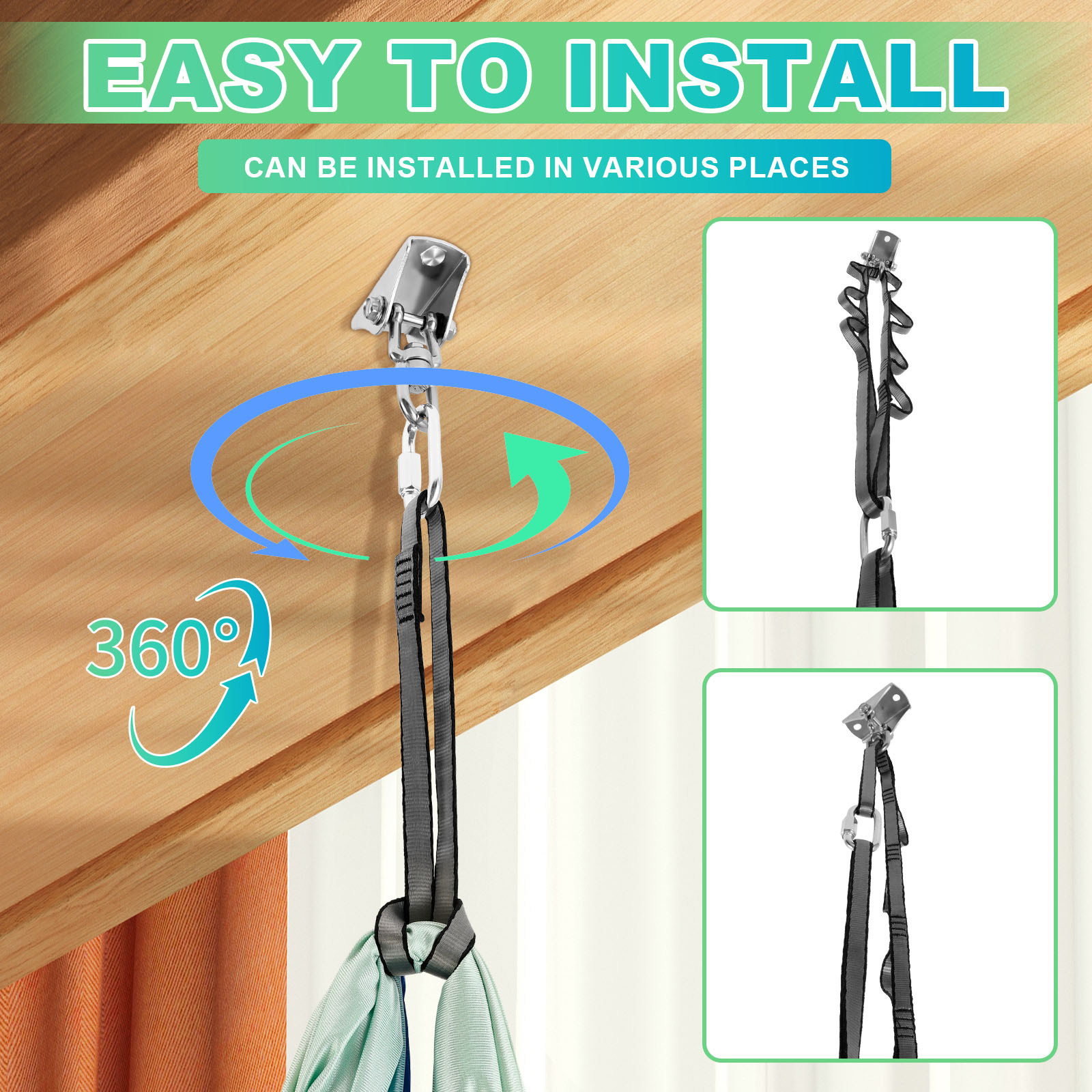 أرجوحة حسية للأطفال بطبقة مزدو - مراجعة Furniture Hook Hardware وسعره