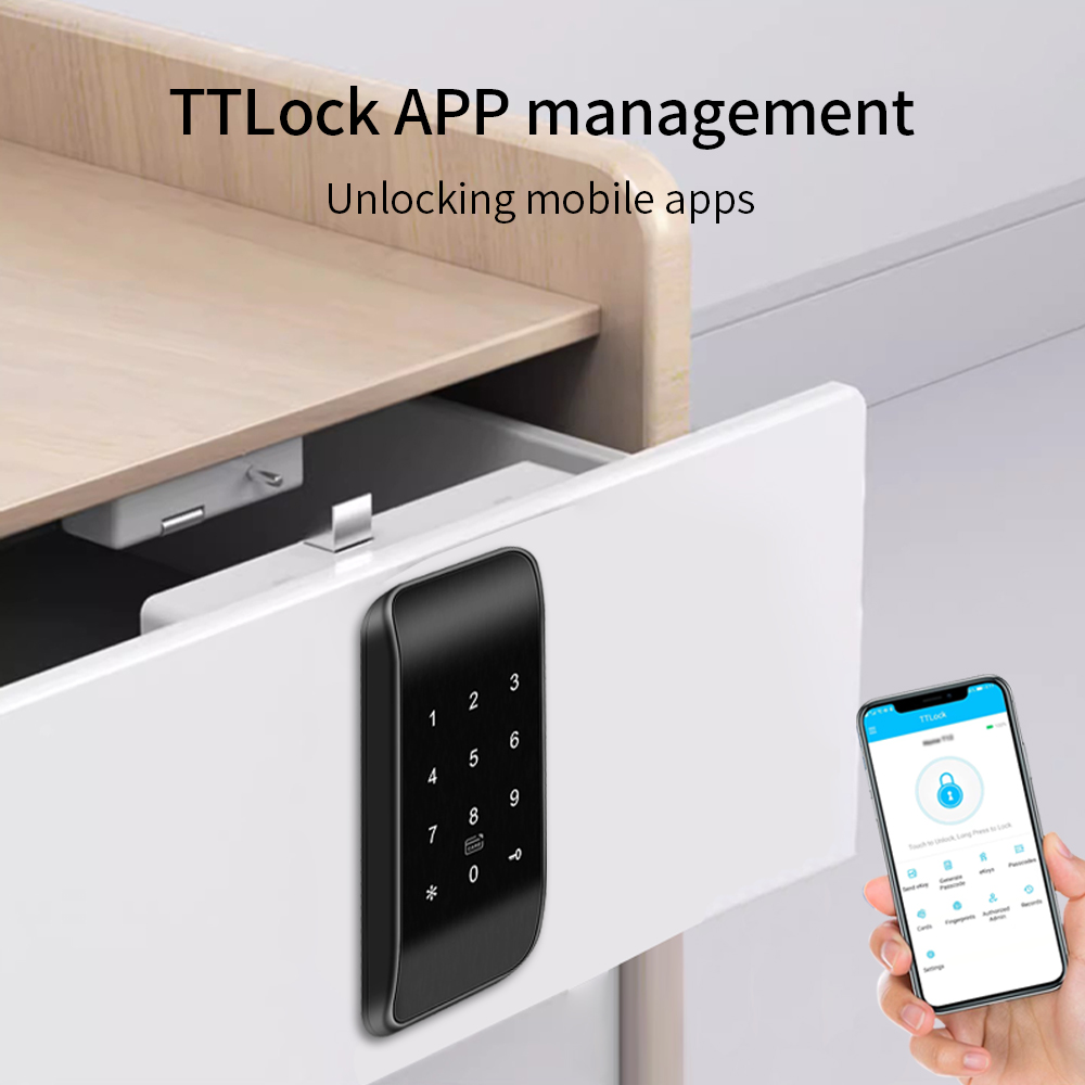 TTLOCK 13.56Mhz بصمة قفل للدرج - مراجعة Furniture Home Hardware وسعره
