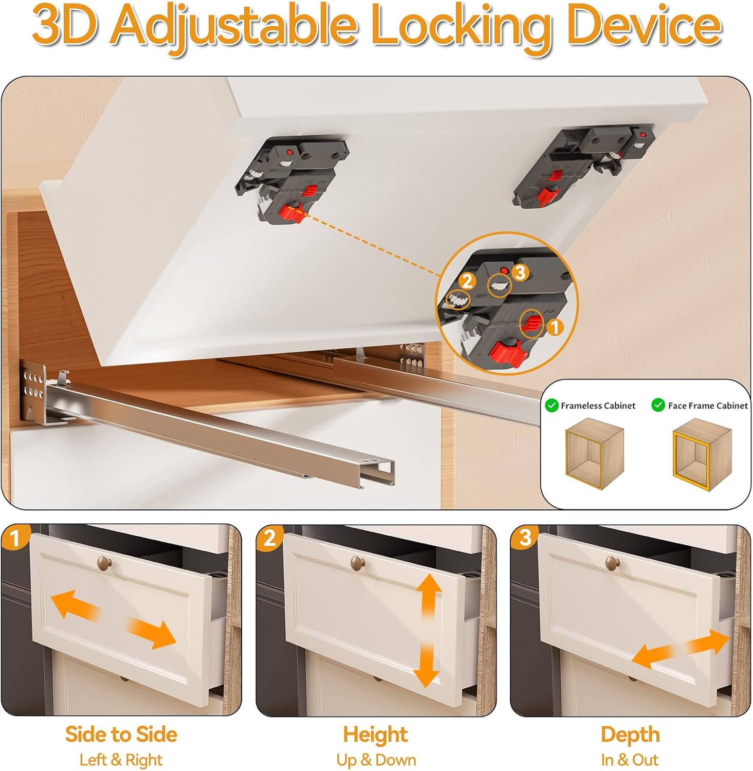 منزلقات أدراج مخفية بطول 21 بو - مراجعة Drawer Slide Pair وسعره