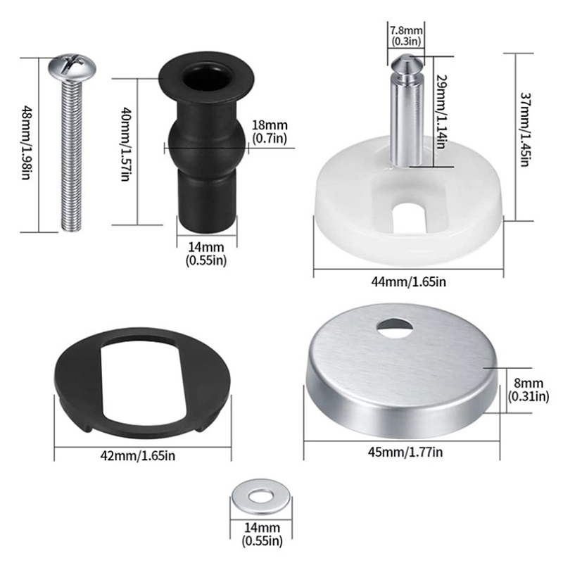 قطعتان من مفصلات مقعد المرحاض  - مراجعة Furniture Hardware Fixing Screws وسعره