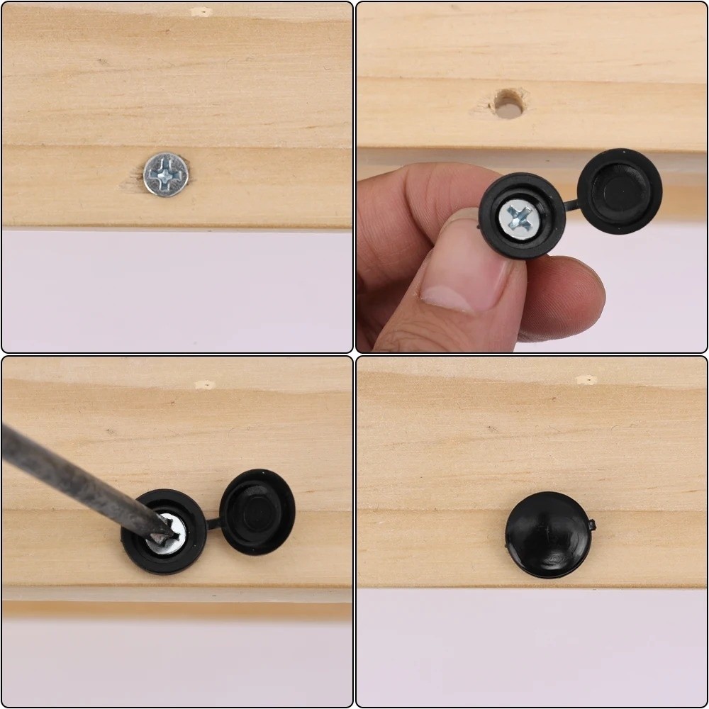 100 قطعة أغطية حماية جديدة عال - مراجعة Furniture Hardware Fixing Screws وسعره